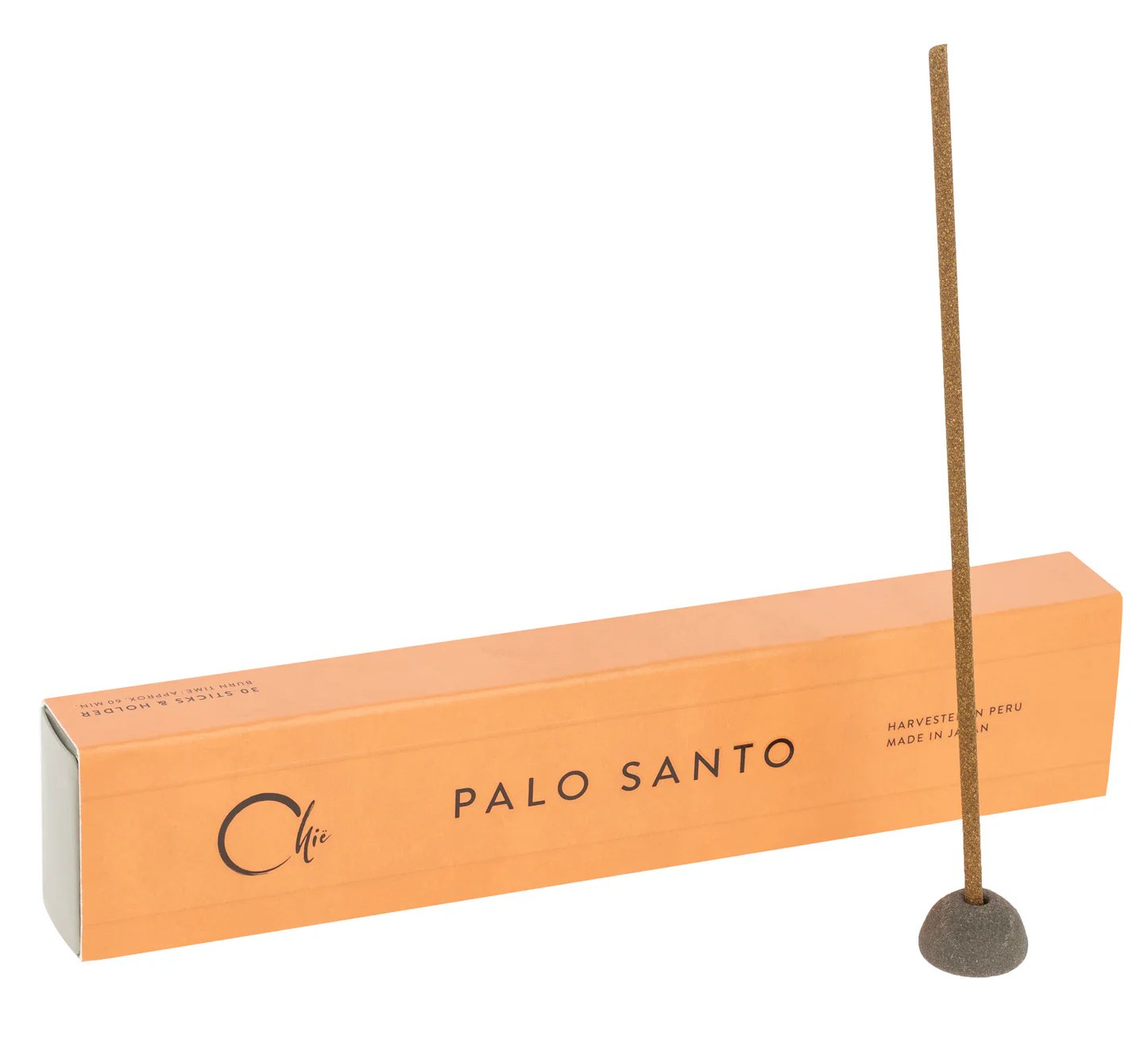 Incienso chië de palo santo 100% natural, con incensario de cerámica de seto japonesa.