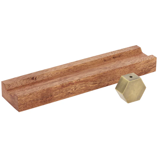 Paramita Incense Holder - Brass Hexagon