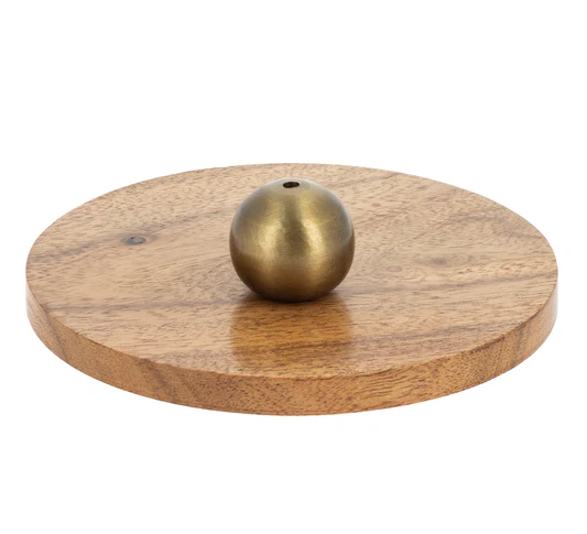 Sun & Moon Incense Holder - Brass