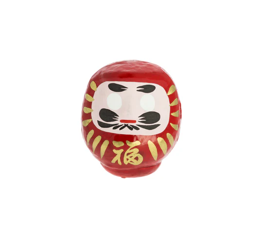 Daruma rojo, fondo blanco