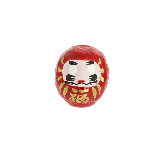 Daruma rojo, fondo blanco