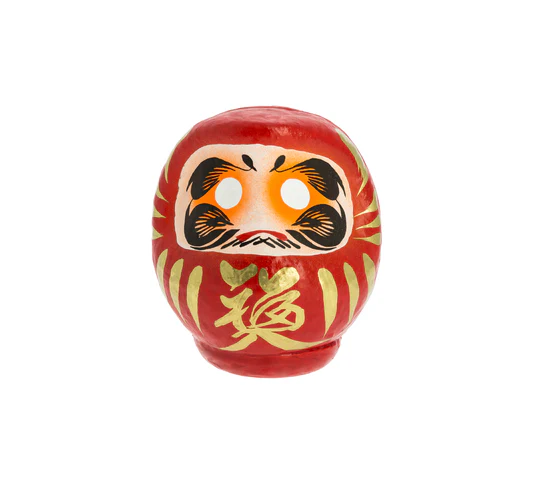 Daruma rojo, fondo blanco