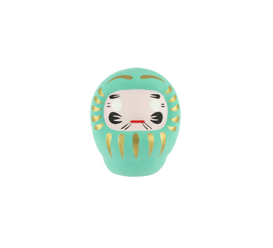 Turquoise Daruma - Academic Achievement, Medium