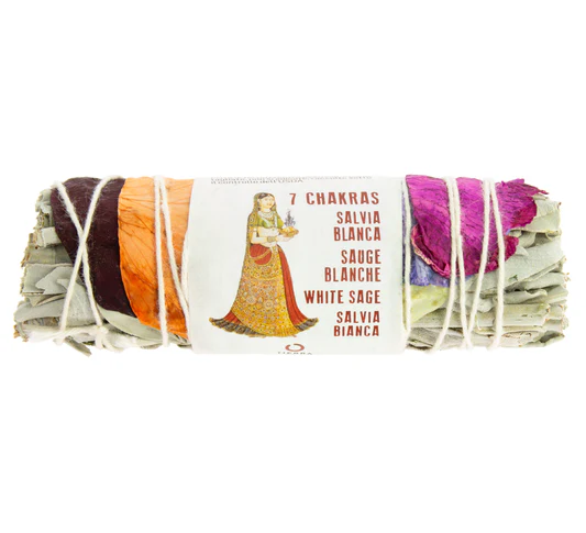 7-Chakra California White Sage Smudging Bundle