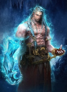 天堂W 魔鬥士角色展示，展現其攻擊動作與技能特效畫面。